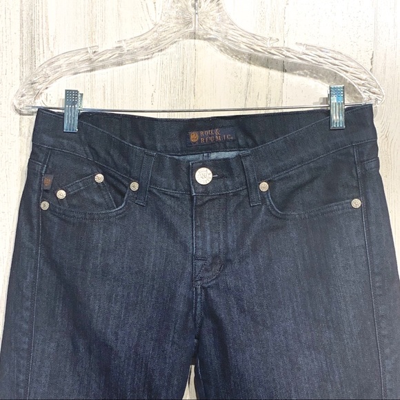Rock & Republic Dark Cosbie Denim Jean Straight 28 - Picture 3 of 8